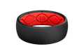Solid Midnight Black &amp; Raspberry Red Ring