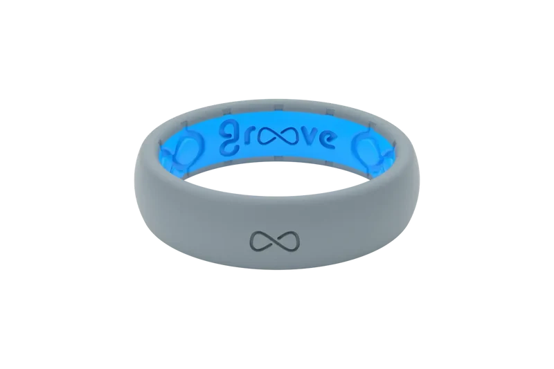 Solid Storm Grey Thin Ring