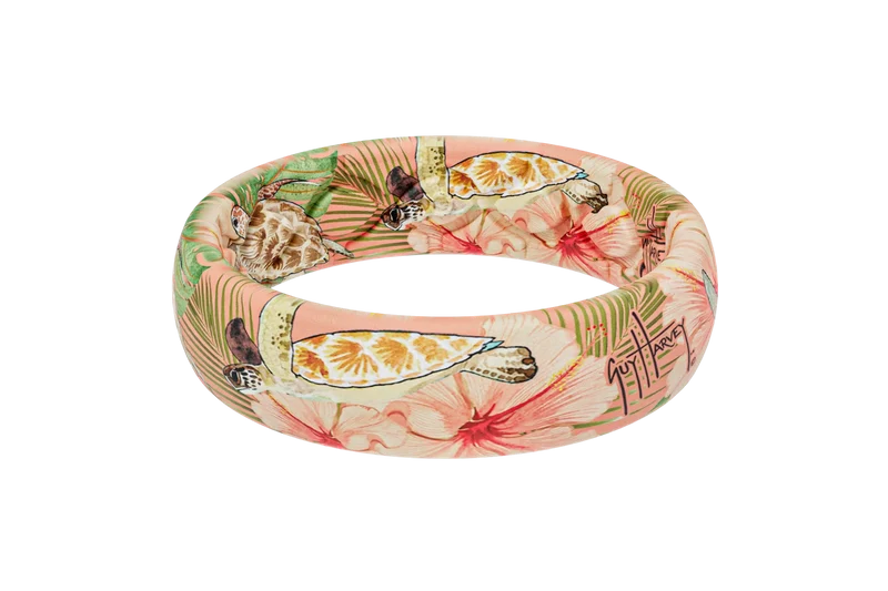 Guy Harvey Floral Turtles Thin Ring